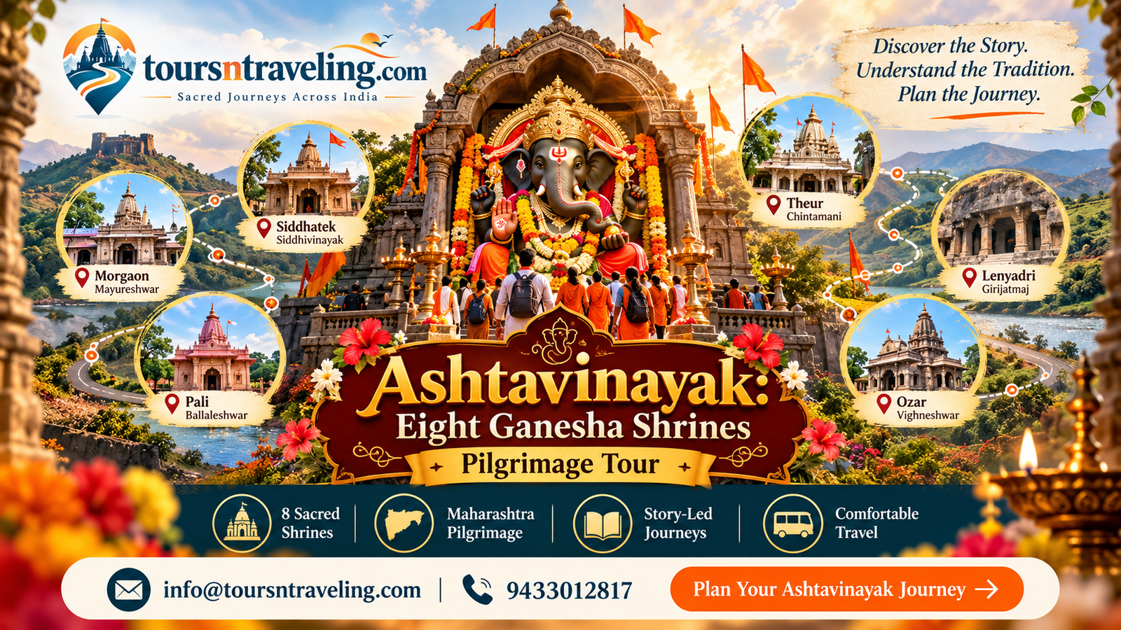 Illustrative scene connected to Ashtavinayak: Eight Ganesha Shrines